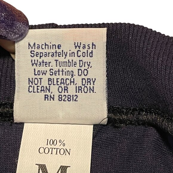 Vintage Foghorn 948 Signature Sportswear Navy Gold Cotton Jersey Shirt M - Picture 6 of 7